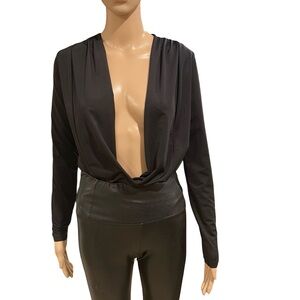 Low cut drapey body suit